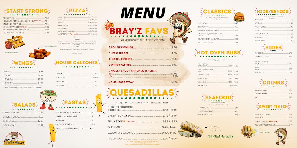 Bray'z Quesadillas & More Menu image 1